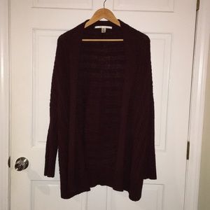Max studio long comfy maroon sweater